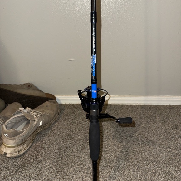Black and Blue Fishing Rod